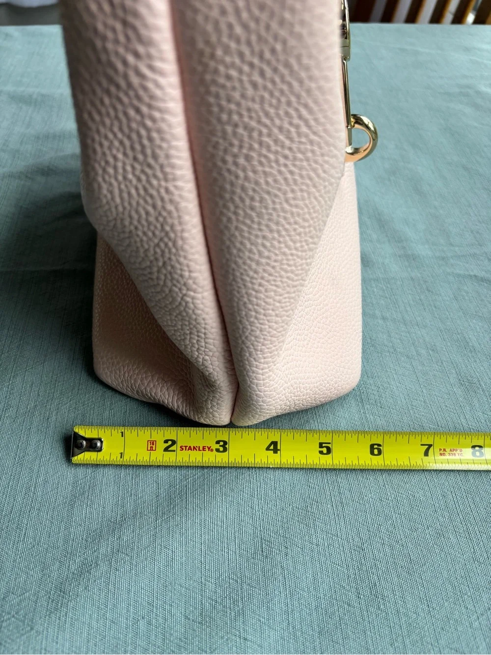 Dooney & Bourke Pebbled Leather Hobo Shoulder Bag in Blush Pink Gold Hardware